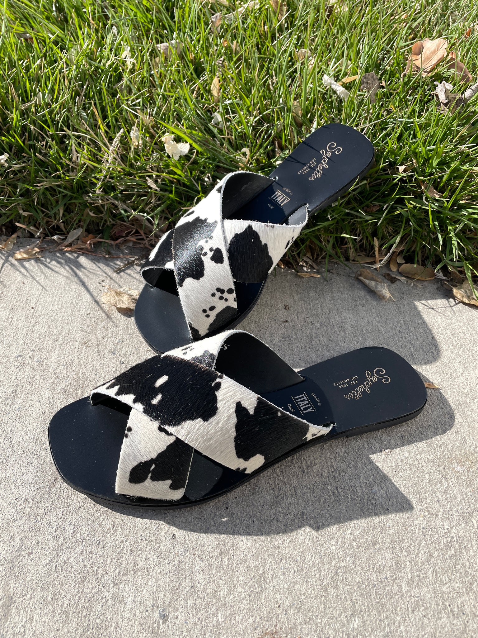 Mia Cow Print Sandals