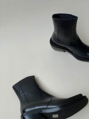 The Ranch Black Leather Boot