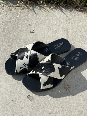 Mia Cow Print Sandals