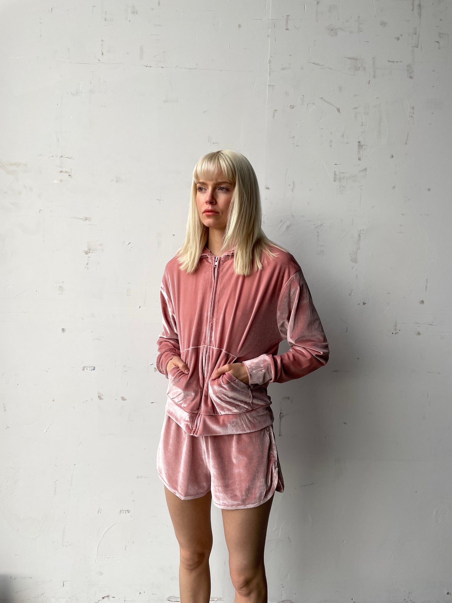 The Pirouette Pink Velour Set